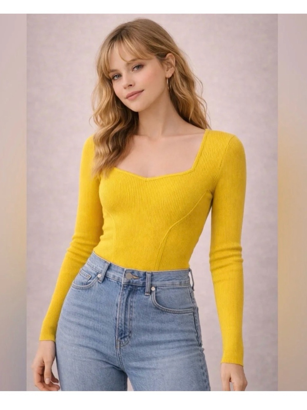 Anthropologie sweetheart neck sweater